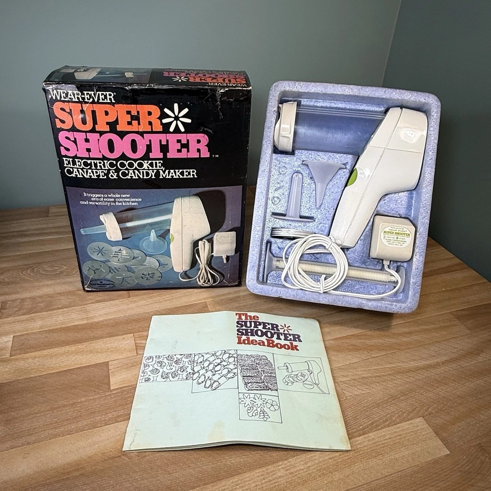 Wear-Ever Super Shooter Electric Cookie Canape Candy Maker 70001 Vintage Works